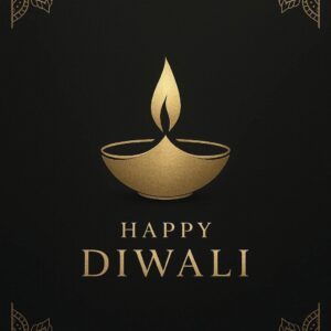Diwali illustration with diya, Creative Diwali decorative diya illustration, Happy Diwali post design, Diwali or Dipavali festival, Colorful happy Diwali Instagram post