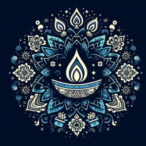 Diwali illustration with diya, Creative Diwali decorative diya illustration, Happy Diwali post design, Diwali or Dipavali festival, Colorful happy Diwali Instagram post