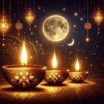 Creative Diwali background illustration, Diwali decorative diya illustration, Happy Diwali post design, Diwali or Dipavali festival, Colorful happy Diwali social media post