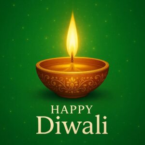 Diwali illustration with diya, Creative Diwali decorative diya illustration, Happy Diwali post design, Diwali or Dipavali festival, Colorful happy Diwali Instagram post