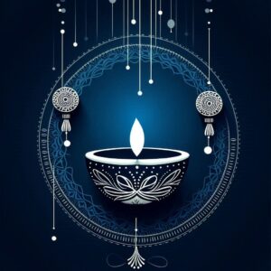 Diwali illustration with diya, Creative Diwali decorative diya illustration, Happy Diwali post design, Diwali or Dipavali festival, Colorful happy Diwali Instagram post