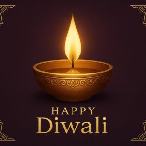 Diwali illustration with diya, Creative Diwali decorative diya illustration, Happy Diwali post design, Diwali or Dipavali festival, Colorful happy Diwali Instagram post