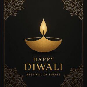 Diwali illustration with diya, Creative Diwali decorative diya illustration, Happy Diwali post design, Diwali or Dipavali festival, Colorful happy Diwali Instagram post