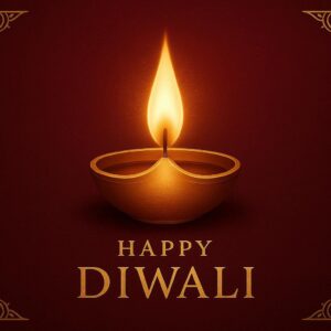 Diwali illustration with diya, Creative Diwali decorative diya illustration, Happy Diwali post design, Diwali or Dipavali festival, Colorful happy Diwali Instagram post