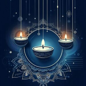 Diwali illustration with diya, Creative Diwali decorative diya illustration, Happy Diwali post design, Diwali or Dipavali festival, Colorful happy Diwali Instagram post