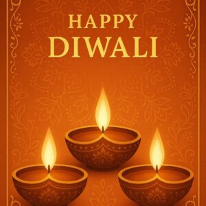 Diwali illustration with diya, Creative Diwali decorative diya illustration, Happy Diwali post design, Diwali or Dipavali festival, Colorful happy Diwali Instagram post