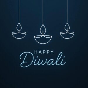 Diwali illustration with diya, Creative Diwali decorative diya illustration, Happy Diwali post design, Diwali or Dipavali festival, Colorful happy Diwali Instagram post