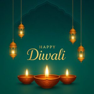 Diwali illustration with diya, Creative Diwali decorative diya illustration, Happy Diwali post design, Diwali or Dipavali festival, Colorful happy Diwali Instagram post