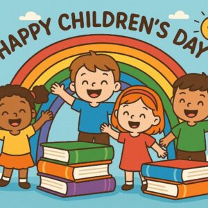 Happy children's day ,world children's day ,cartoon illustration,children's day concept background