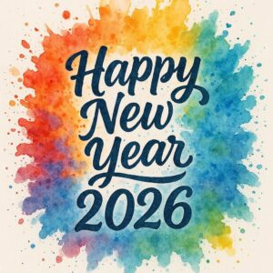 Happy new year background, new year eve's vertical poster template, 2026 Happy new year wishing image, New year party poster template