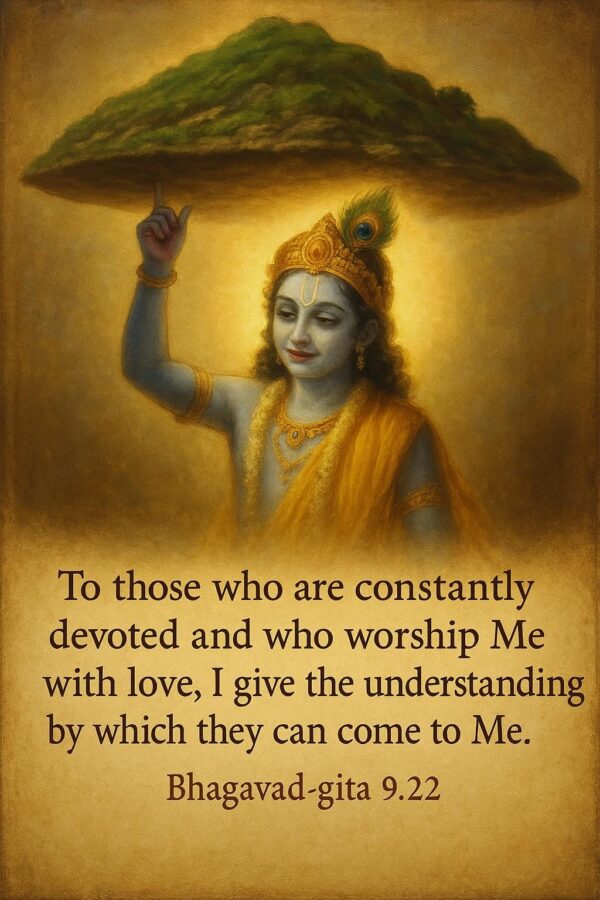 Happy govardhan puja indian festival celebration greeting background,