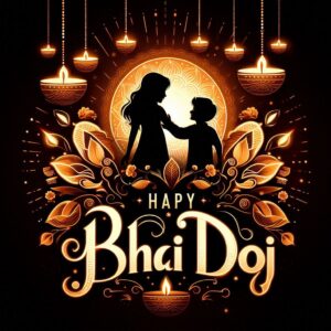 Illustration of Indian festival Bhai Dooj Greeting Card,poster,Template Design,Happy Bhai Dooj festival, Bhaiya Tika celebration creative poster design. Brother and sister bond