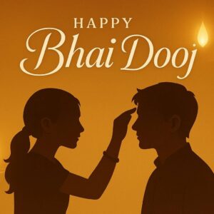 Illustration of Indian festival Bhai Dooj Greeting Card,poster,Template Design,Happy Bhai Dooj festival, Bhaiya Tika celebration creative poster design. Brother and sister bond