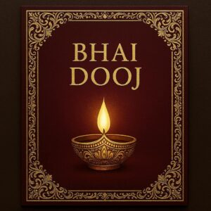 Illustration of Indian festival Bhai Dooj Greeting Card,poster,Template Design,Happy Bhai Dooj festival, Bhaiya Tika celebration creative poster design. Brother and sister bond