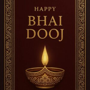 Illustration of Indian festival Bhai Dooj Greeting Card,poster,Template Design,Happy Bhai Dooj festival, Bhaiya Tika celebration creative poster design. Brother and sister bond