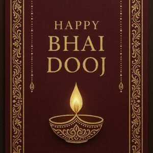Illustration of Indian festival Bhai Dooj Greeting Card,poster,Template Design,Happy Bhai Dooj festival, Bhaiya Tika celebration creative poster design. Brother and sister bond