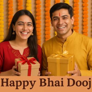 Illustration of Indian festival Bhai Dooj Greeting Card,poster,Template Design,Happy Bhai Dooj festival, Bhaiya Tika celebration creative poster design. Brother and sister bond