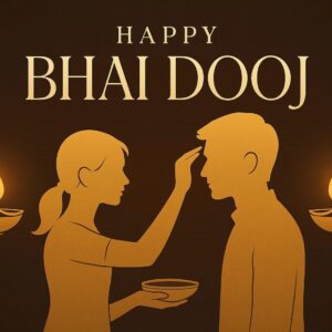 Illustration of Indian festival Bhai Dooj Greeting Card,poster,Template Design,Happy Bhai Dooj festival, Bhaiya Tika celebration creative poster design. Brother and sister bond