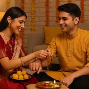 Illustration of Indian festival Bhai Dooj Greeting Card,poster,Template Design,Happy Bhai Dooj festival, Bhaiya Tika celebration creative poster design. Brother and sister bond