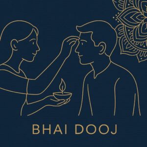 Illustration of Indian festival Bhai Dooj Greeting Card,poster,Template Design,Happy Bhai Dooj festival, Bhaiya Tika celebration creative poster design. Brother and sister bond