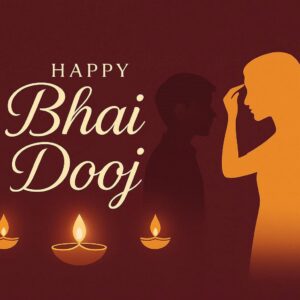 Illustration of Indian festival Bhai Dooj Greeting Card,poster,Template Design,Happy Bhai Dooj festival, Bhaiya Tika celebration creative poster design. Brother and sister bond