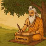 Hand-drawn sadh illustration, Valmiki Jayanti,Tulsidas Jayanti Art Illustration, Tulsidas Jayanti, Rishi muni, Hand drawn sadhu illustration, Old man yogi, guru purnima,sage