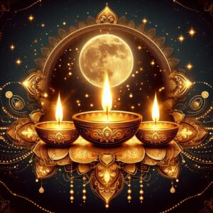 Creative Diwali background illustration, Diwali decorative diya illustration, Happy Diwali post design, Diwali or Dipavali festival, Colorful happy Diwali social media post