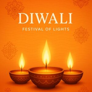 Diwali illustration with diya, Creative Diwali decorative diya illustration, Happy Diwali post design, Diwali or Dipavali festival, Colorful happy Diwali Instagram post
