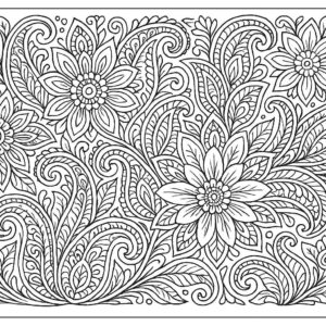 Floral Coloring Pages For Adults