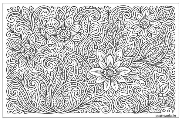 Floral Coloring Pages For Adults