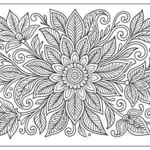 Floral Coloring Pages For Adults