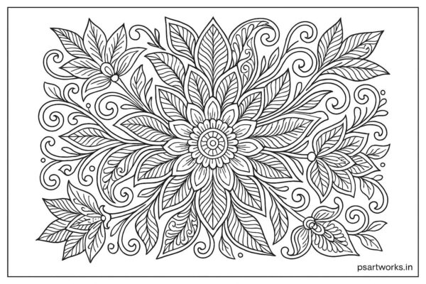 Floral Coloring Pages For Adults