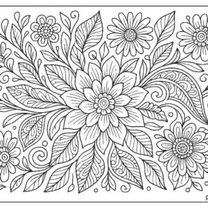 Floral Coloring Pages For Adults