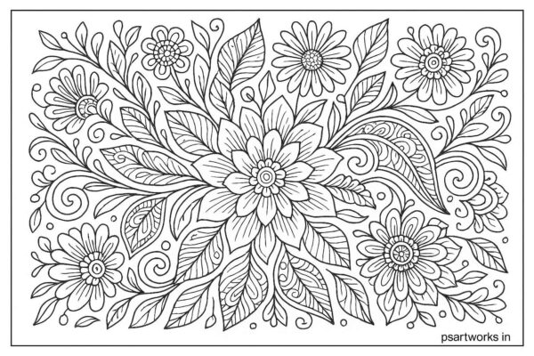 Floral Coloring Pages For Adults