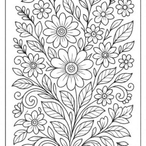Floral Coloring Pages For Adults