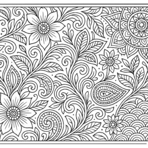 Floral Coloring Pages For Adults