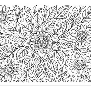 Floral Coloring Pages For Adults