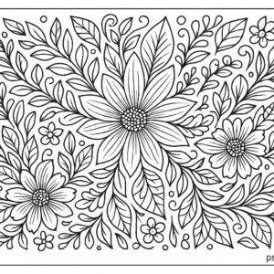 Floral Coloring Pages For Adults