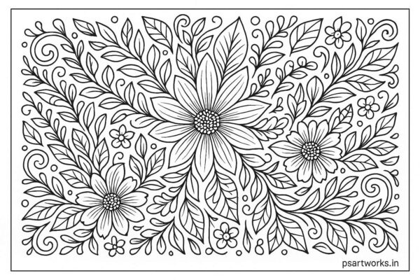 Floral Coloring Pages For Adults