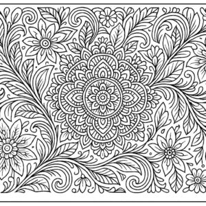 Floral Coloring Pages For Adults