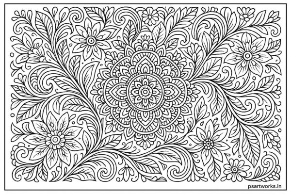 Floral Coloring Pages For Adults