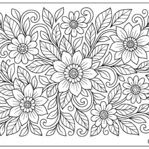 Floral Coloring Pages For Adults