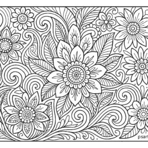 Floral Coloring Pages For Adults