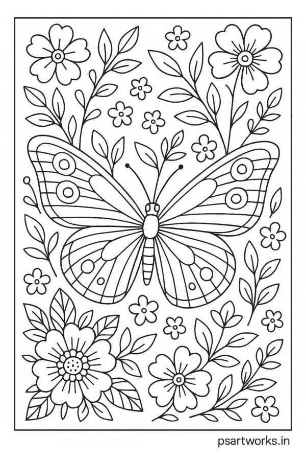 Floral Coloring Pages For Adults