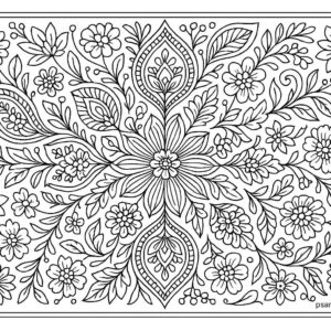 Floral Coloring Pages For Adults