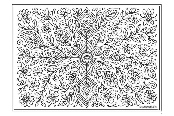 Floral Coloring Pages For Adults