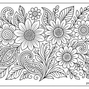 Floral Coloring Pages For Adults