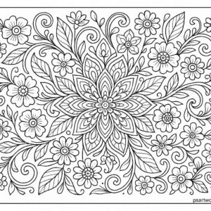 Floral Coloring Pages For Adults
