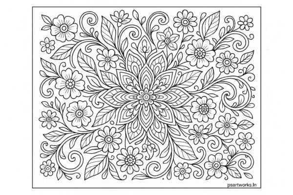 Floral Coloring Pages For Adults