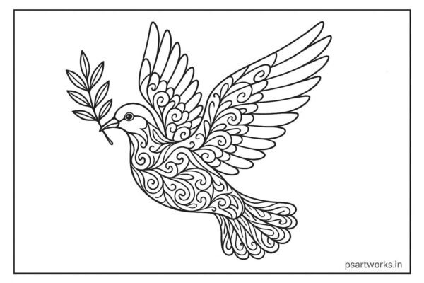 Dove Bird coloring pages